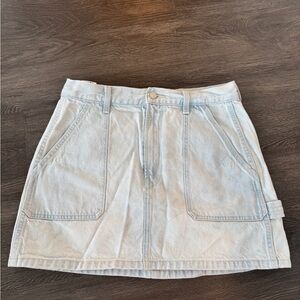 Denim Forum 90s utility denim mini skirt  Light Blue Jean